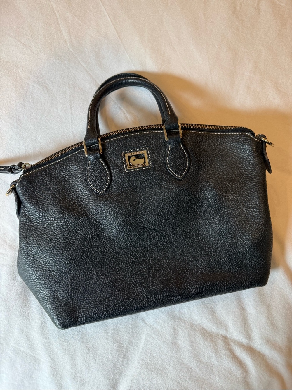 Dooney & Bourke Pebbled Leather Satchel – Black
